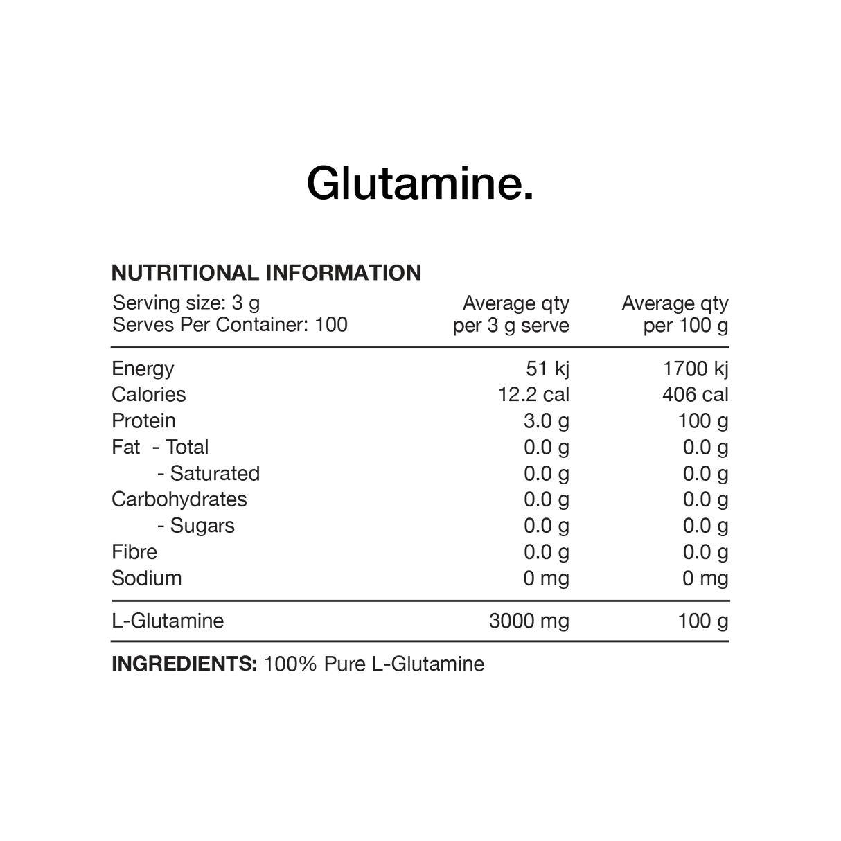 Glutamine 300g by Switch